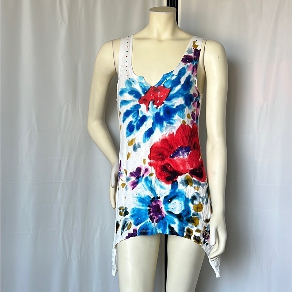 NWT Desigual Floral Tank Top Tunic